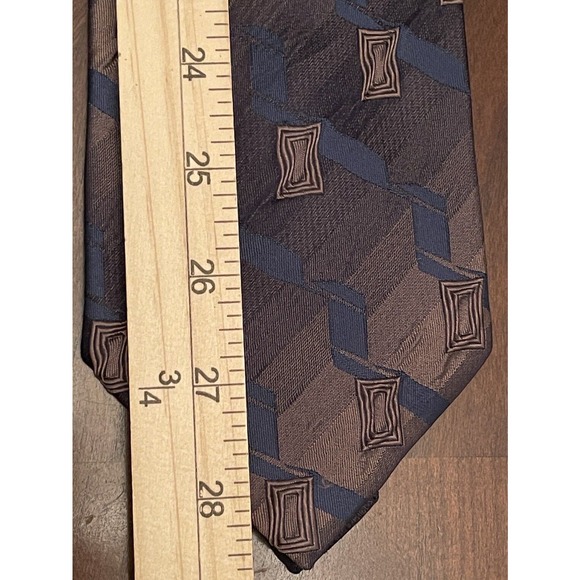 Alberto Zerra Roma New York Hand Made Silk Blend Men’s Neck Tie Made In China - Picture 5 of 9
